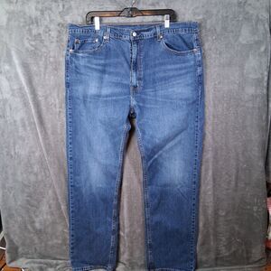 Levis 505 Fremont Drop Shot Medium Wash Mens 42x32 Inseam 31 Stretch Denim